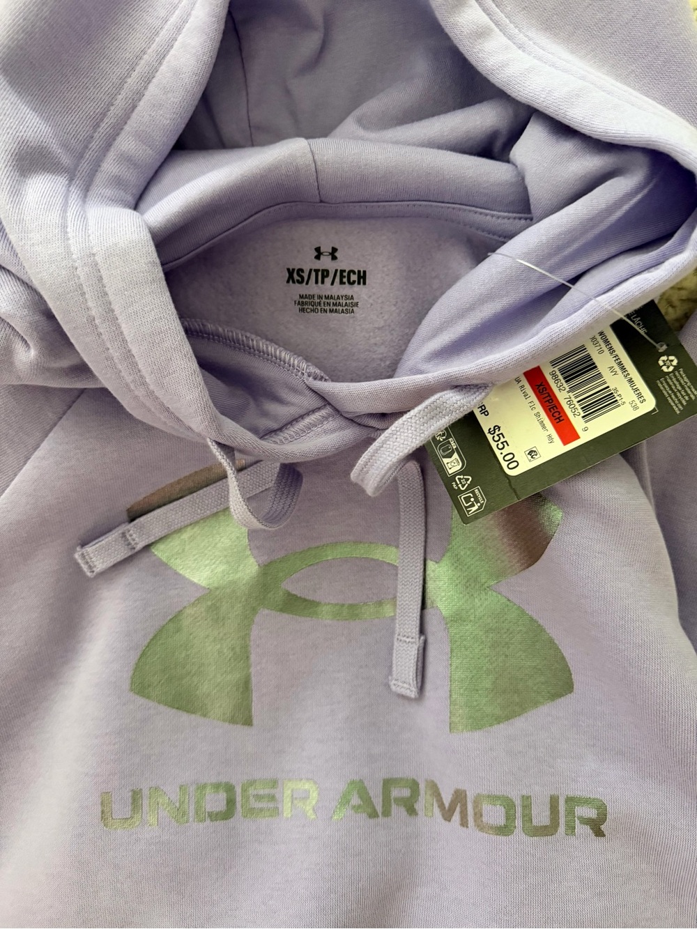 Under Armour Women’s XS Light Purple Crewneck Hoodie NWT - Picture 3 of 5